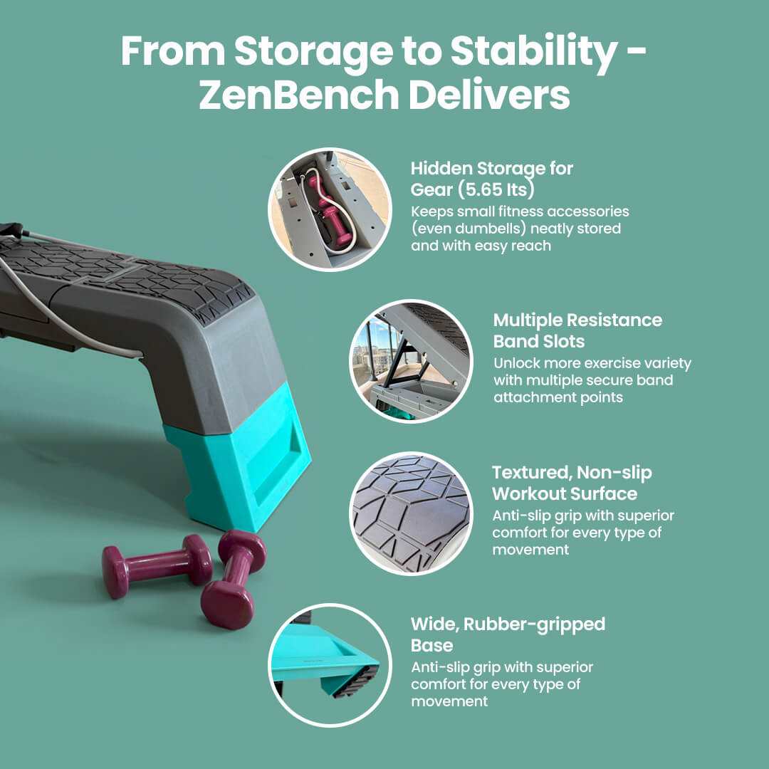 THE ALL-IN-ONE POWER DECK/WORKOUT BENCH