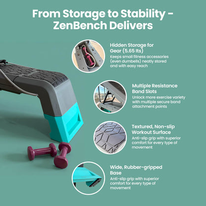 THE ALL-IN-ONE POWER DECK/WORKOUT BENCH